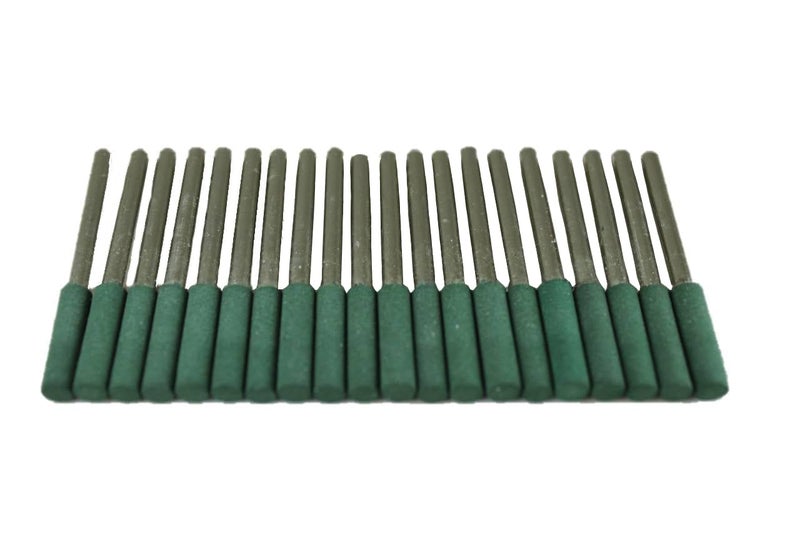 TEMO 20 pc 4.5 mm (3/16 Inch) Cylinder Rubber Rotary Tool Polishing Burr with 3 mm (1/8 Inch) Shank for Dremel Rotary Tools - Image 1